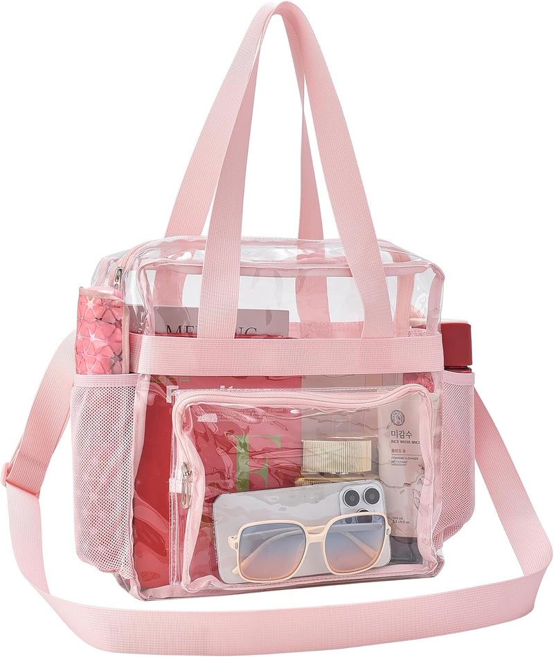 Busiuw Clear Bag for Stadium Events 12x12x6, Clear Bag Clear Tote Bag with Reinforced Straps for Sporting Events Travel - Image 1